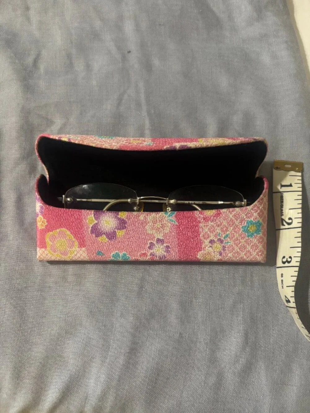 Japanese Handmade Eyeglass Case | Traditional Kimono Fabric | Floral Glasses Sle